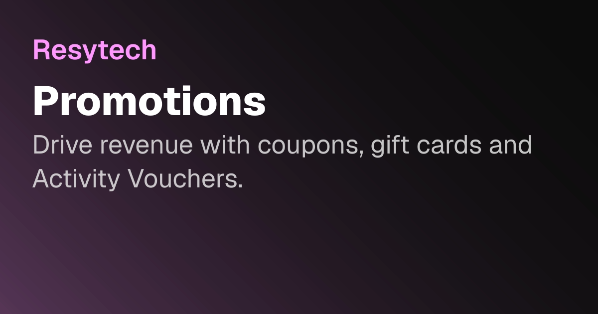 Coupons & Gift Cards | Resytech Docs