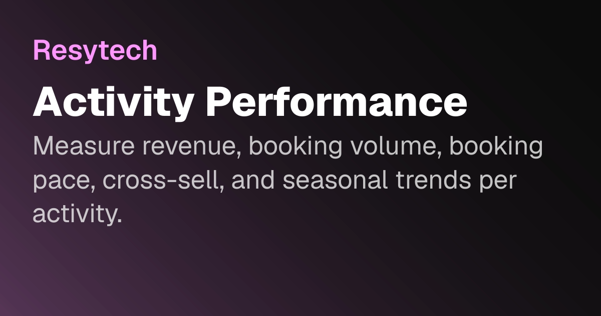 Activity Performance | Resytech Docs